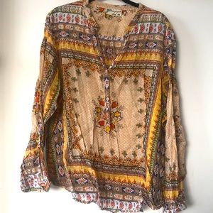 Bohemian long sleeve tunic